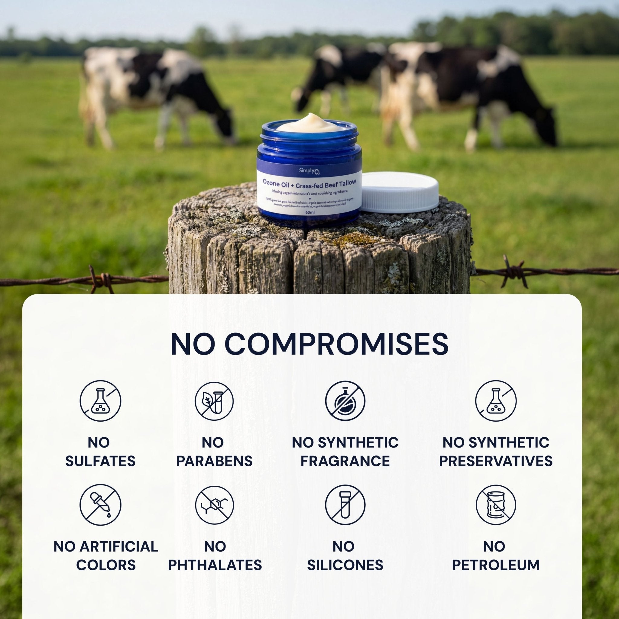Beef Tallow + Ozone Oil Balm - Simply O3