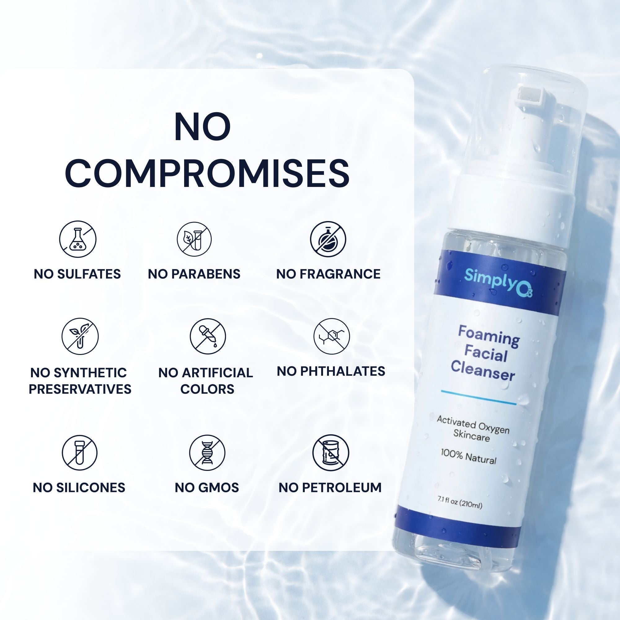Foaming Facial Cleanser - Simply O3