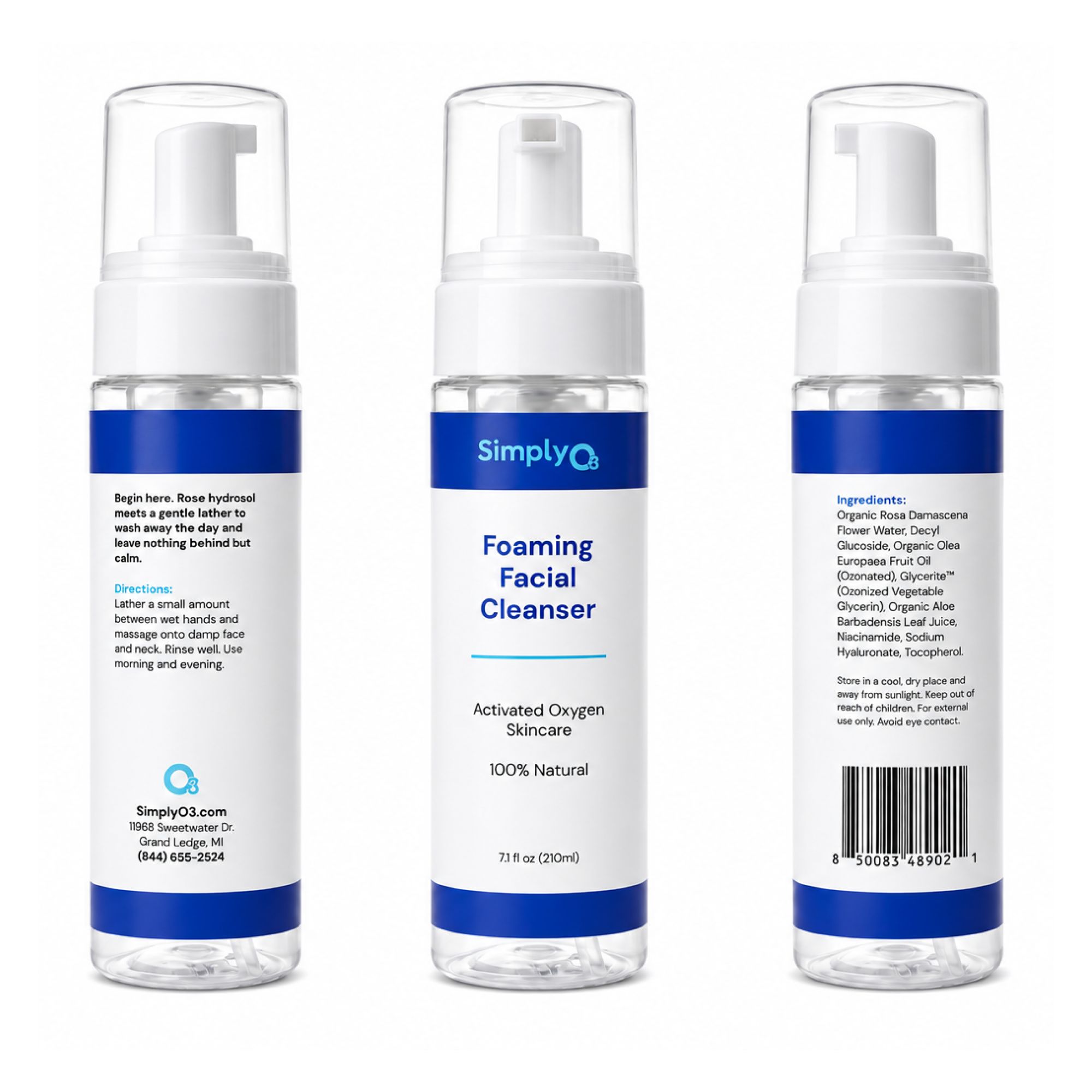 Foaming Facial Cleanser - Simply O3