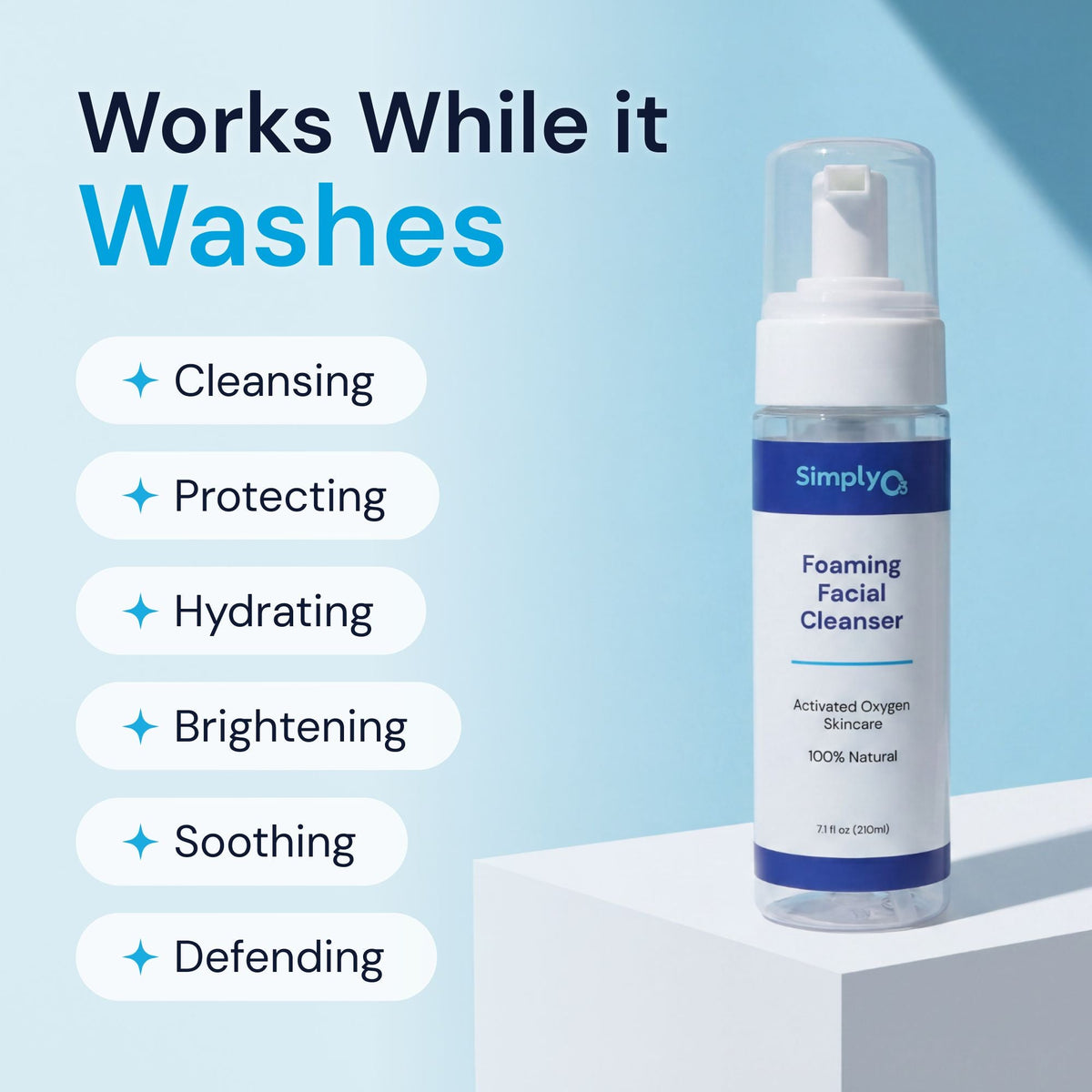 Foaming Facial Cleanser - Simply O3
