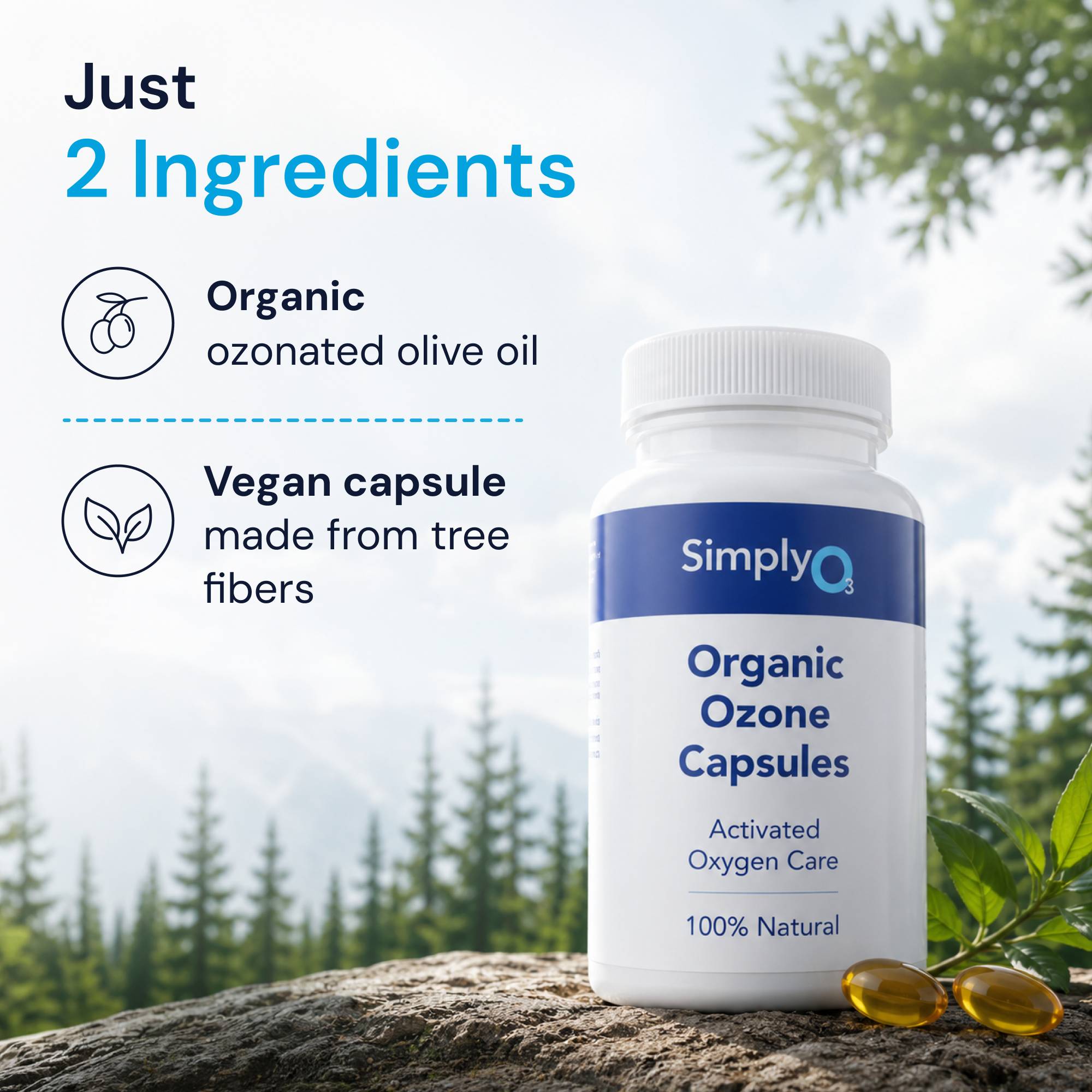 Organic Ozone Oil Capsule Pills - Simply O3