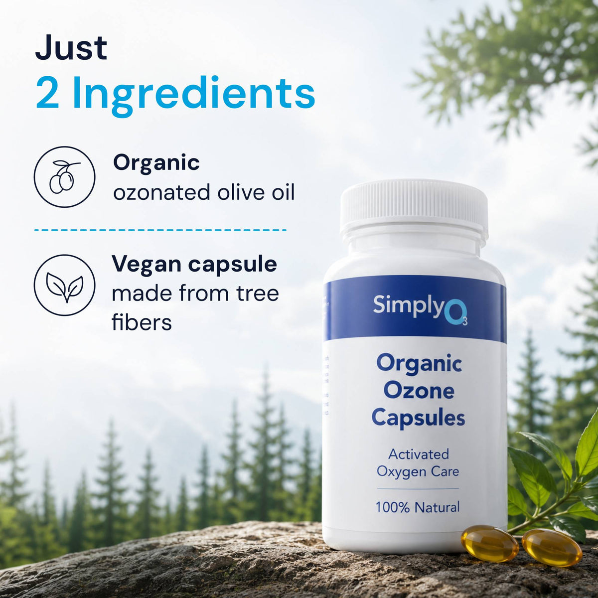 Organic Ozone Oil Capsule Pills - Simply O3