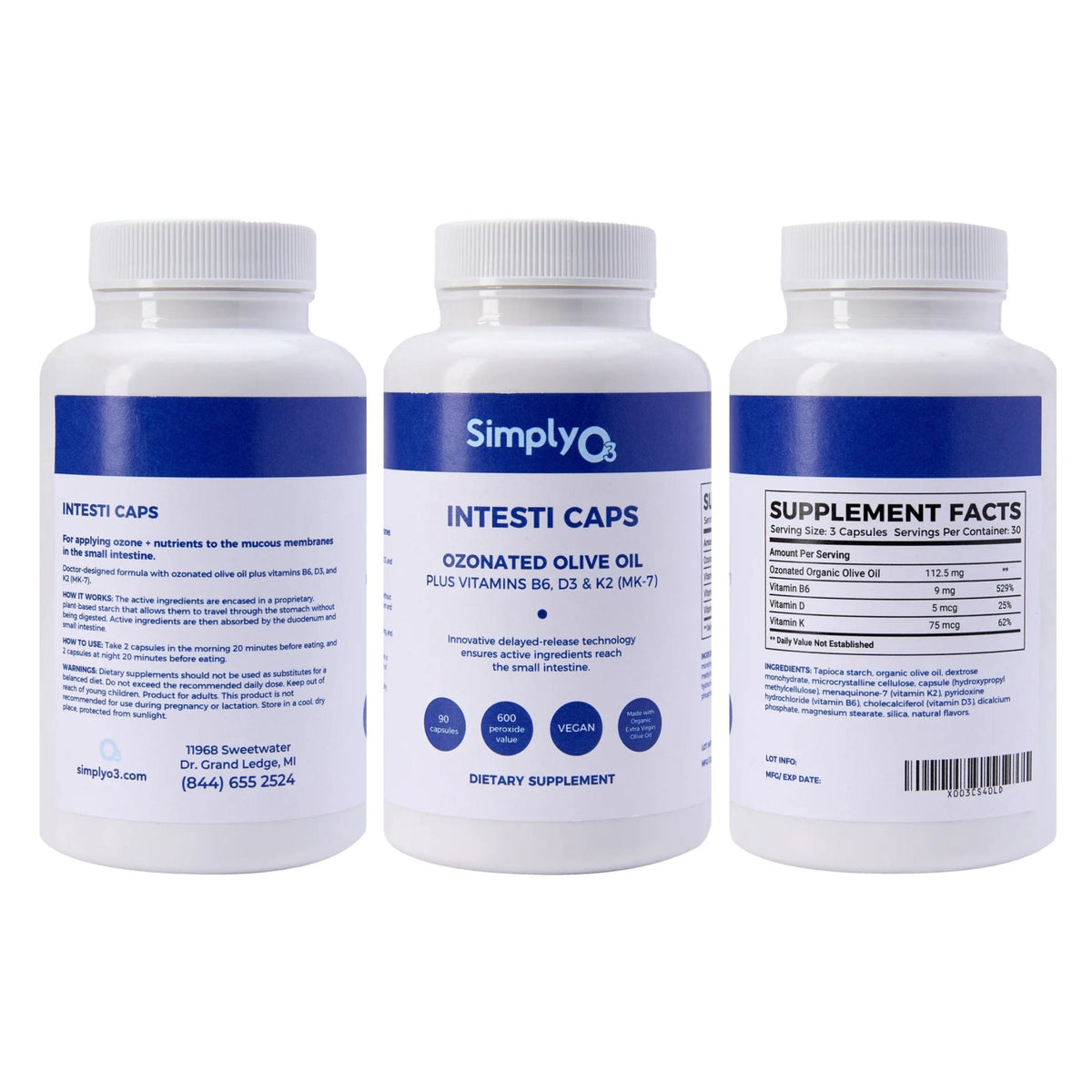 Organic Ozone Oil Intesti Caps - Simply O3