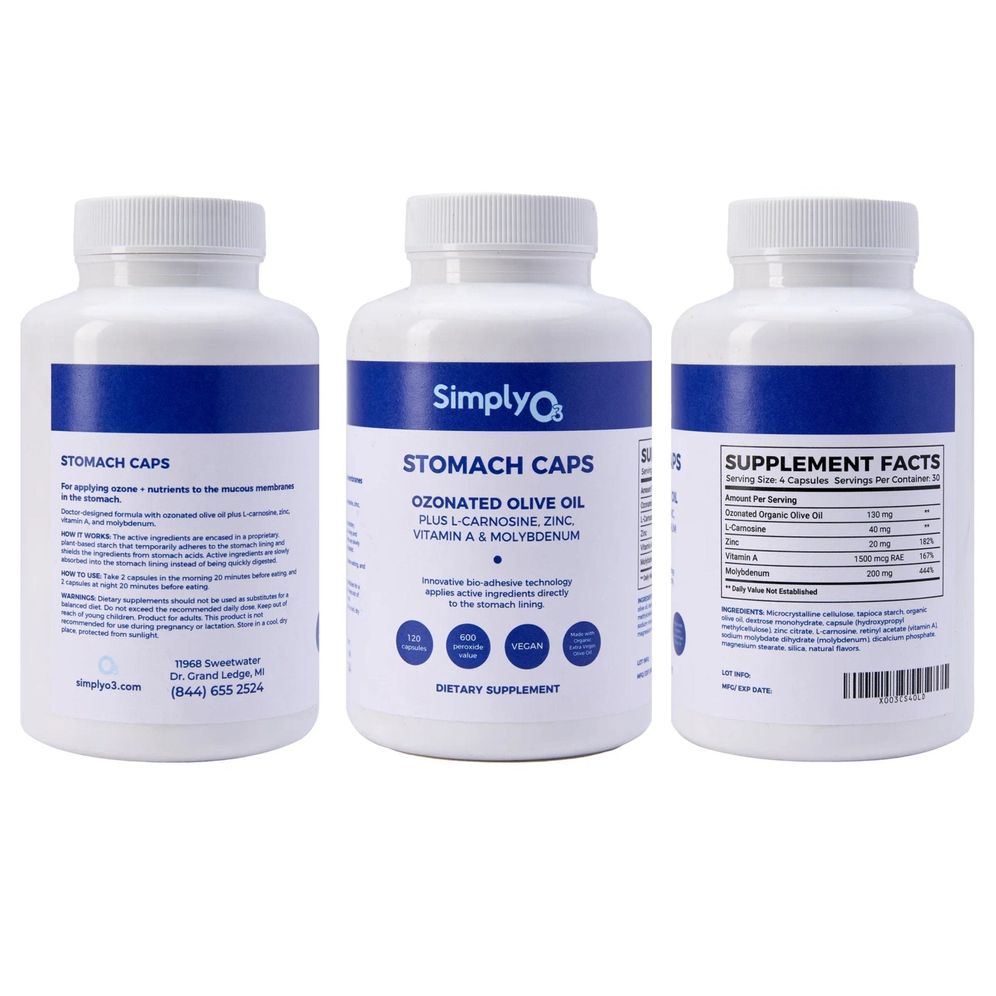 Organic Ozone Oil Stomach Caps - Simply O3