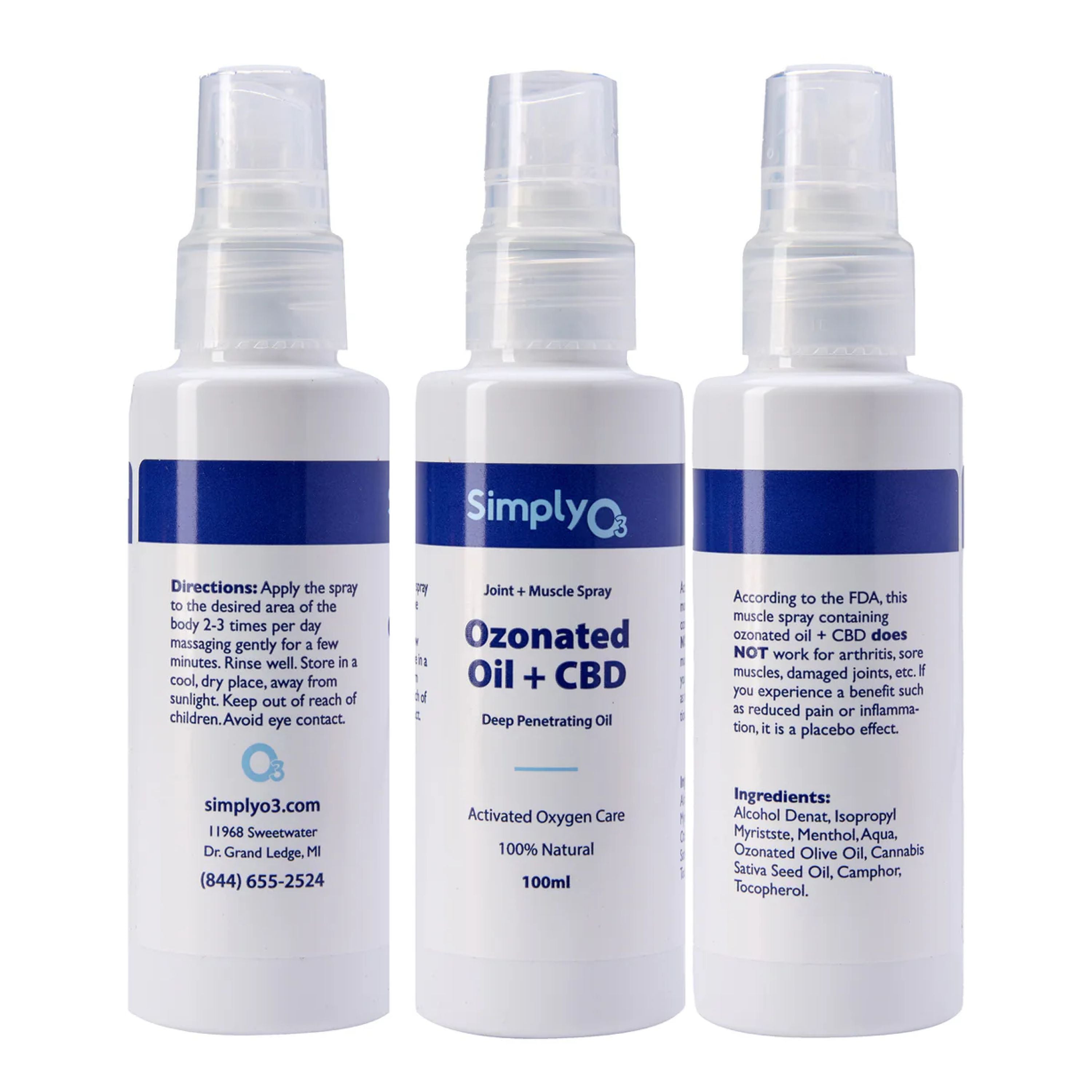 Ozone Oil + CBD Spray