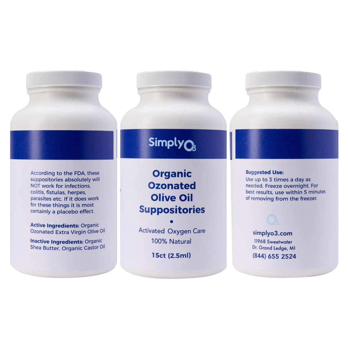Ozonated Olive Oil Suppositories - Simply O3