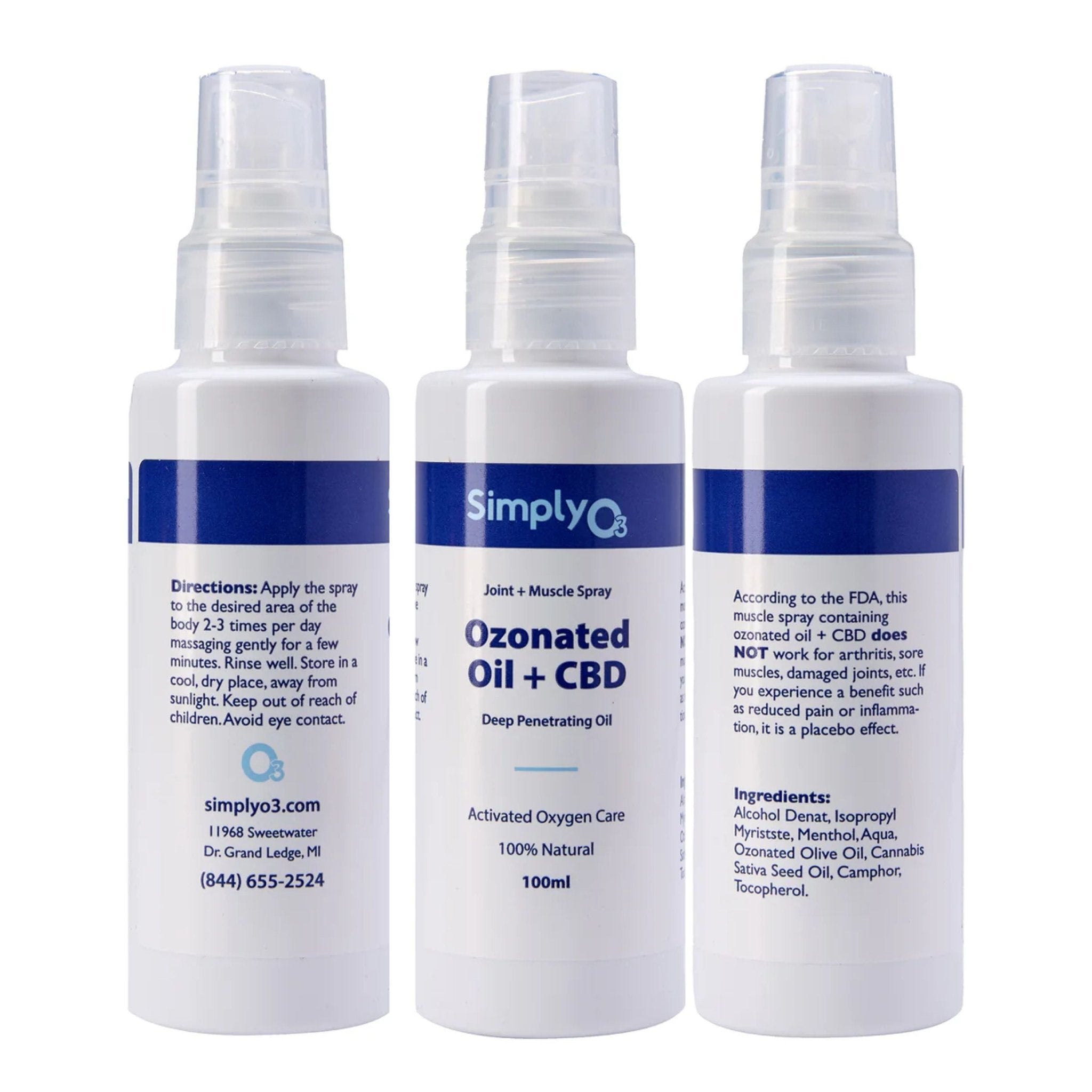 Ozone Oil + CBD Spray - Simply O3