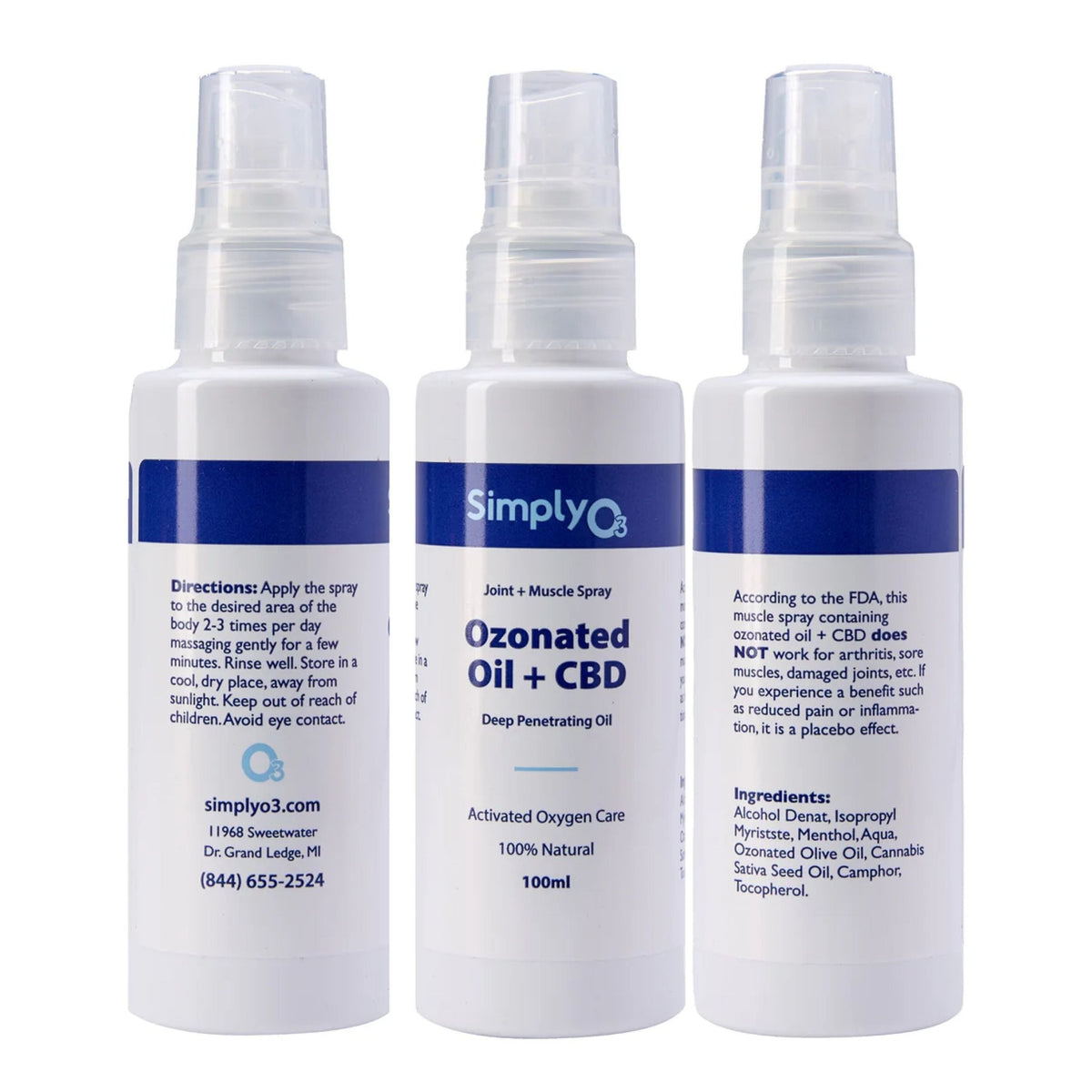 Ozone Oil + CBD Spray - Simply O3